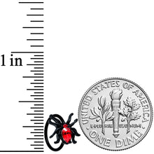 Load image into Gallery viewer, 20G 5/16 Red Gem Black Sexy Little Spider Halloween Nose Hoop
