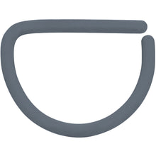 Load image into Gallery viewer, 18G 3/8 Grey Matte D Shape Septum Ring
