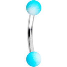 Load image into Gallery viewer, 16G 5/16 Blue White Ombre Soft Finish Curved Eyebrow Ring
