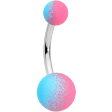 Load image into Gallery viewer, Purple Pink Orange Red Ombre Soft Finish Navel Ring Set of 4
