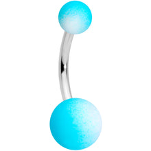 Load image into Gallery viewer, Blue White Ombre Soft Finish Belly Ring
