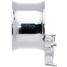 Load image into Gallery viewer, Clear Gem Bat Halloween Double Flare Tunnel Plug Set
