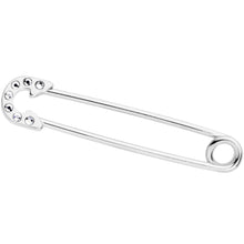 Load image into Gallery viewer, 14G Clear Gem Punk Rock Safety Pin Industrial Barbell 38mm
