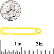 Load image into Gallery viewer, 14G Yellow Matte Punk Rock Safety Pin Industrial Barbell 38mm
