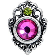 Load image into Gallery viewer, 16G 1/4 Orange Green Tourmaline Fire Labret Monroe Tragus
