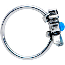 Load image into Gallery viewer, 20G 5/16 Blue Synthetic Opal Blue Tail Mermaid Nose Hoop
