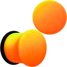Load image into Gallery viewer, Orange Yellow Ombre Matte Acrylic Single Flare Plug Set Sizes 2mm-12mm
