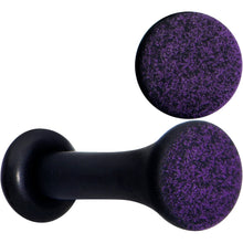 Load image into Gallery viewer, Black Purple Ombre Matte Acrylic Single Flare Plug Set Sizes 2mm-12mm
