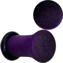 Load image into Gallery viewer, Black Purple Ombre Matte Acrylic Single Flare Plug Set Sizes 2mm-12mm
