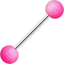Load image into Gallery viewer, Red Pink Orange Black Ombre Soft Finish Barbell Tongue Ring Set of 4
