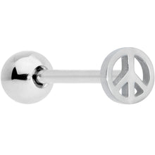 Load image into Gallery viewer, Talking About Peace Symbol Barbell Tongue Ring
