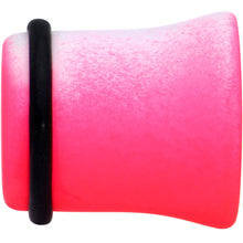 Load image into Gallery viewer, White Pink Ombre Matte Acrylic Single Flare Plug Set Sizes 2mm-12mm
