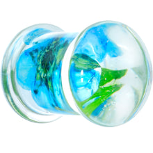 Load image into Gallery viewer, Clear Acrylic Color Pressed Flowers Double Flare Plug Set
