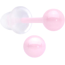 Load image into Gallery viewer, 4mm Pink Ceramic Ball Stud Earrings 18G
