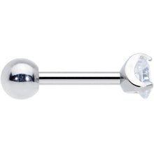 Load image into Gallery viewer, 18G 1/4 Clear CZ Gem 3mm Round Cartilage Tragus Earring
