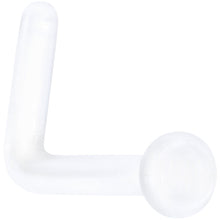 Load image into Gallery viewer, 18G 1/4 Clear Bioplast Flat Top L Shape Nose Retainer Set of 10
