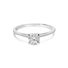 Load image into Gallery viewer, 14K White Gold 1/2 Cttw Round Lab Grown Diamond 4 Prong Solitaire Engagement Ring (F-G Color, VS2-SI1 Clarity) - Size 7
