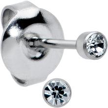 Load image into Gallery viewer, 2.5mm Cubic Zirconia Bezel G23 Titanium Post Stud Earrings
