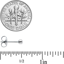 Load image into Gallery viewer, 3mm Cubic Zirconia Bezel G23 Titanium Post Stud Earrings
