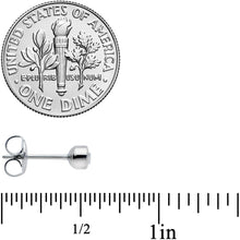 Load image into Gallery viewer, 4mm Cubic Zirconia Bezel G23 Titanium Post Stud Earrings
