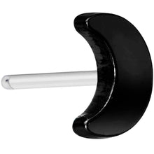 Load image into Gallery viewer, Implant Grade 23 Titanium Black Moon Threadless Push In Top
