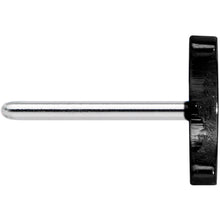 Load image into Gallery viewer, Implant Grade 23 Titanium Black Moon Threadless Push In Top
