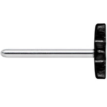 Load image into Gallery viewer, Implant Grade 23 Titanium Black Star Threadless Push In Top
