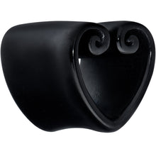 Load image into Gallery viewer, Black Curled Heart Valentines Day Tunnel Plug Set

