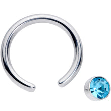 Load image into Gallery viewer, 14G 3/8 Blue Gem 4mm BCR Captive Ring
