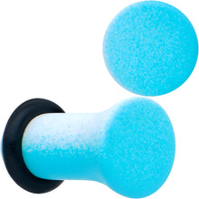 Load image into Gallery viewer, Blue White Ombre Matte Acrylic Single Flare Plug Set

