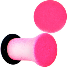 Load image into Gallery viewer, White Pink Ombre Matte Acrylic Single Flare Plug Set Sizes 2mm-12mm
