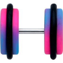 Load image into Gallery viewer, 16G Pink Blue Ombre Matte Cheater Plug Set
