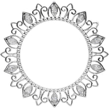 Load image into Gallery viewer, Clear Gem Floral Lotus Screw Fit Tunnel Plug Set

