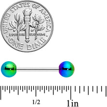 Load image into Gallery viewer, Aurora Iridescent Finish Barbell Tongue Ring
