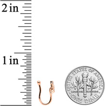 Load image into Gallery viewer, Clear Gem Rose Gold Tone Compass Star Clip On Fake Nose Ring

