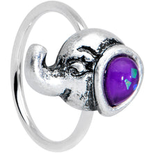 Load image into Gallery viewer, 20G 5/16 Blue Faux Opal Elegant Elephant Nose Hoop
