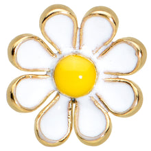 Load image into Gallery viewer, Gold Tone Whimsical Daisy Flower Barbell Tongue Ring

