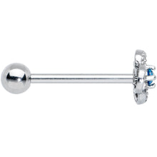 Load image into Gallery viewer, Blue Gem Celtic Knot Barbell Tongue Ring
