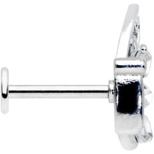 Load image into Gallery viewer, 16G 5/16 Clear Gem Lacy Butterfly Labret Monroe Tragus
