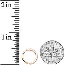 Load image into Gallery viewer, 16G 3/8 Clear CZ Gem Rose Gold Tone Forward Facing Closure Ring
