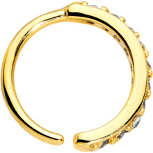 Load image into Gallery viewer, 18G 5/16 Clear CZ Gem Gold Tone Forward Facing Closure Ring
