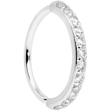 Load image into Gallery viewer, 18G 3/8 Clear CZ Gem Forward Facing Closure Ring
