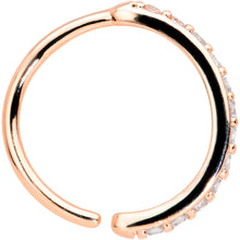 Load image into Gallery viewer, 18G 3/8 Clear CZ Gem Rose Gold Tone Forward Facing Closure Ring
