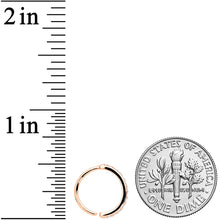 Load image into Gallery viewer, 18G 3/8 Clear CZ Gem Rose Gold Tone Forward Facing Closure Ring
