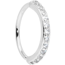 Load image into Gallery viewer, 20G 5/16 Clear CZ Gem Forward Facing Nose Hoop
