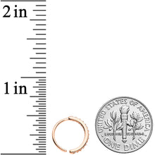 Load image into Gallery viewer, 20G 3/8 Clear CZ Gem Rose Gold Tone Forward Facing Nose Hoop

