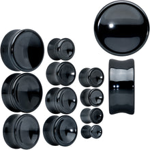 Load image into Gallery viewer, Black Hematite Concave Saddle Plug Set
