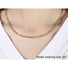 Load image into Gallery viewer, 4.0mm 14k Yellow Gold Diamond Cut Cable Link Chain
