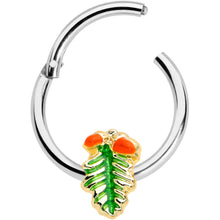 Load image into Gallery viewer, 16G 3/8 Acorns Pine Cone Autumn Hinged Segment Ring

