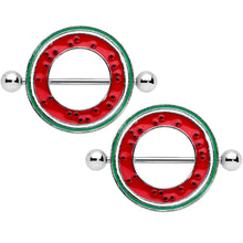 Load image into Gallery viewer, 14G 13/16 Tasty Watermelon Summer Nipple Shield Set
